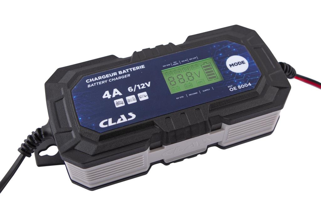 Chargeur de batterie de voiture ((de 6 à 12 V, et câbles)) CLAS ref. OE 8004
